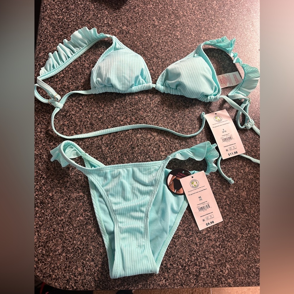 No boundaries extra small blue bikini